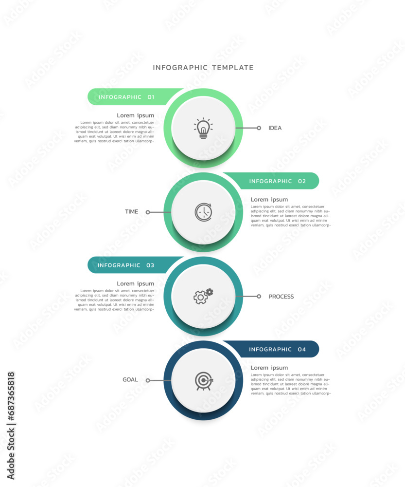 Vector process business infographic template design Vector process business infographic template design