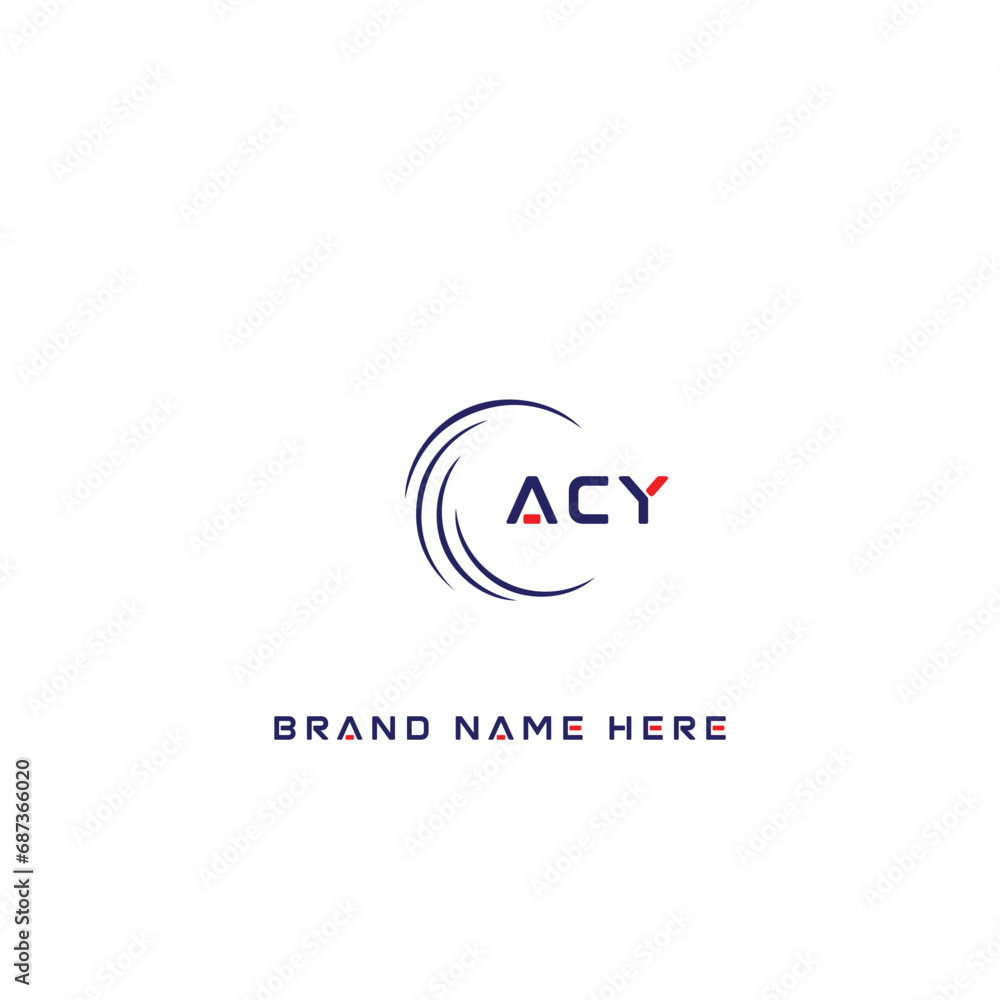 ACY logo. A C Y design. White ACY letter. ACY, A C Y letter logo design. Initial letter ACY linked circle uppercase monogram logo. A C Y letter logo vector design.	
