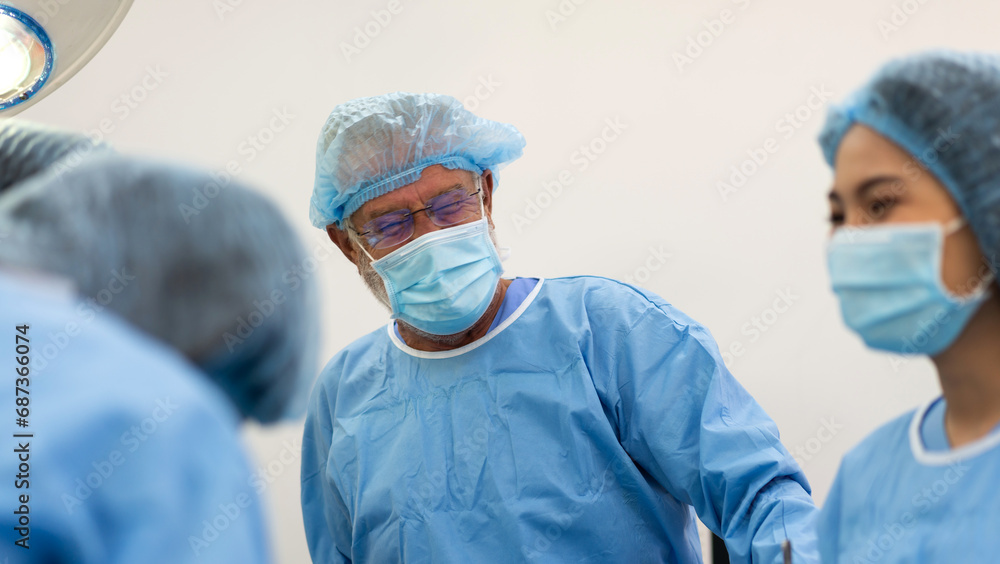Professional anesthesiologist doctor medical team preparing patient to gynecological surgery operating with surgery equipment, save life, pain, surgical, hurt in hospital operation emergency room Professional anesthesiologist doctor medical team preparing patient to gynecological surgery operating with surgery equipment, save life, pain, surgical, hurt in hospital operation emergency room
