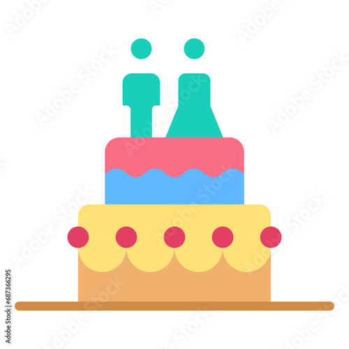 Wedding Cake Topper Icon