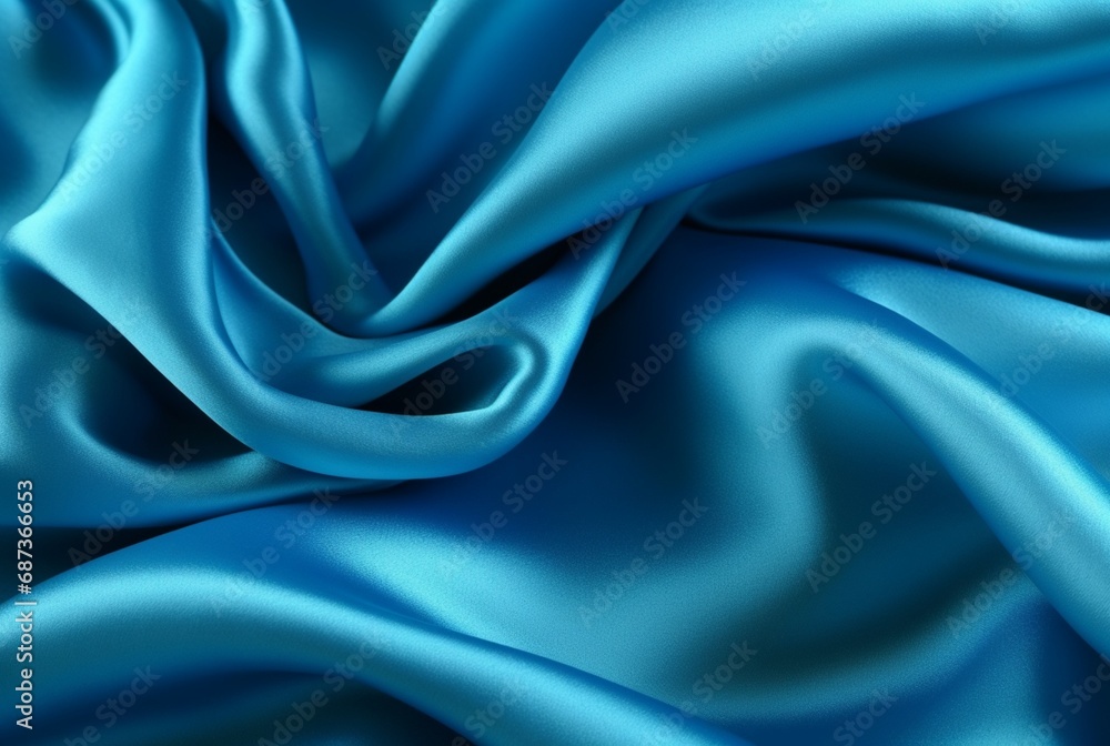 Fototapeta premium luxury blue fabric texture background for business card,banner,product display. generative ai