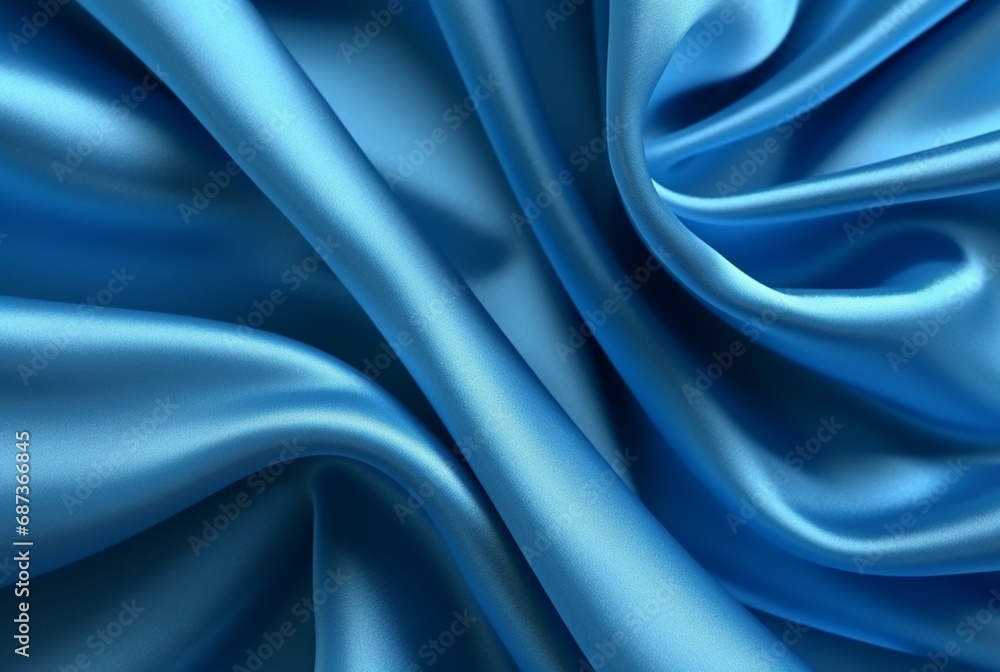 Obraz premium luxury blue fabric texture background for business card,banner,product display. generative ai