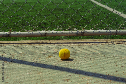 tennis ball sport net on the field © YURI