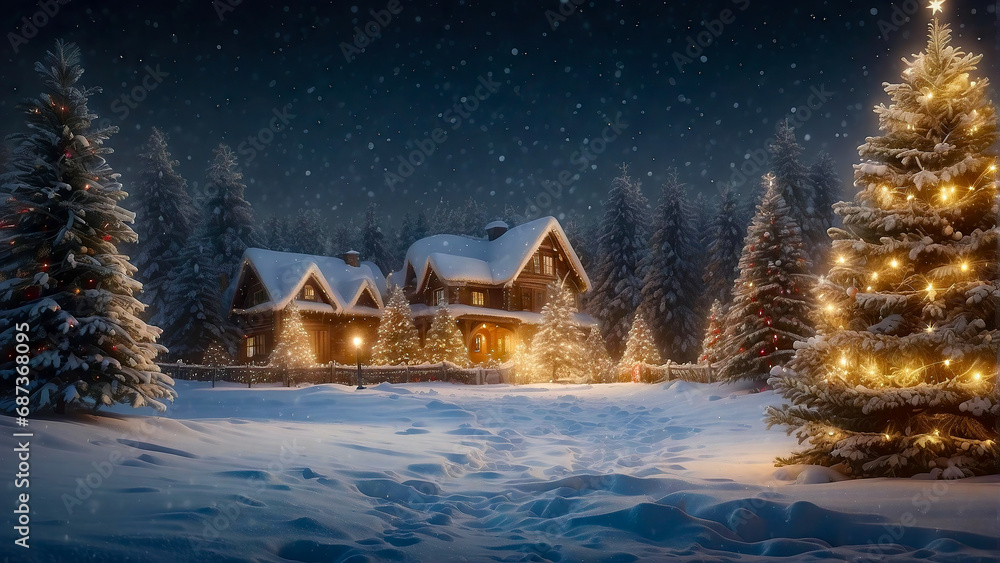 Christmas, Winter scenery, Christmas Card, Xmas Card, Background, Christmas Tree Christmas, Winter scenery, Christmas Card, Xmas Card, Background, Christmas Tree