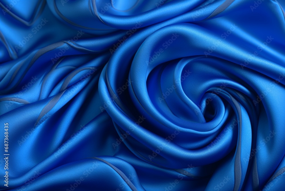 Obraz premium luxury blue fabric texture background for business card,banner,product display. generative ai