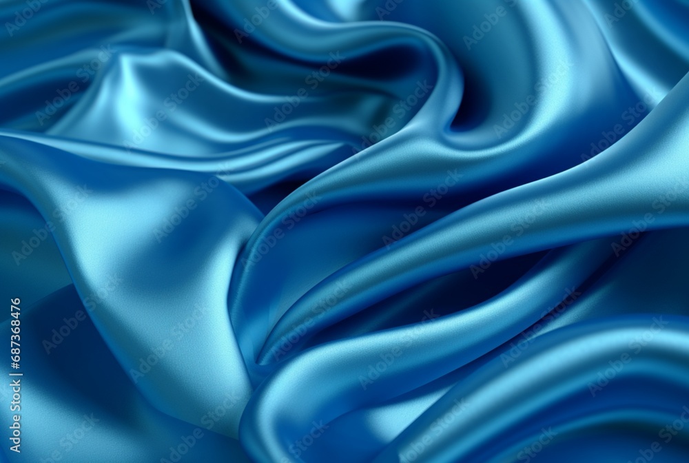 Obraz premium luxury blue fabric texture background for business card,banner,product display. generative ai