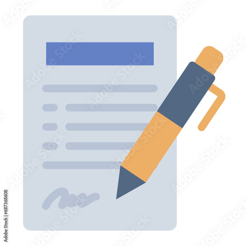 Contract signing agreement  icon