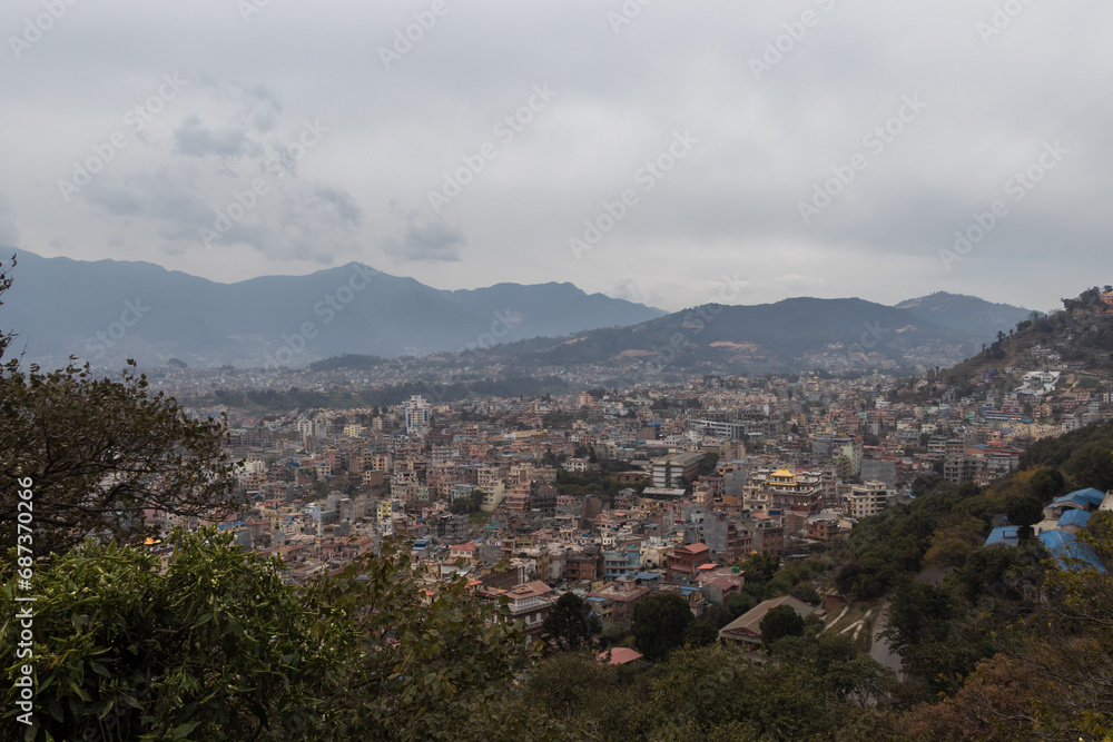 Kathmandu area as seen from Swayambhunath Stupa, Swayambhunath, Kathmandu, Nepal