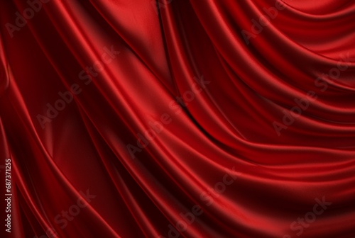 luxury red fabric texture background. generative ai