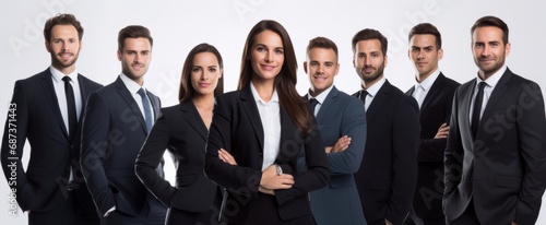 business team isolated on white