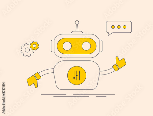 AI Pros and Cons - Advantages and disadvantages of AI technology. Integrating AI and machine learning for complex technical professions impacting human lives. Vector illustration on white background