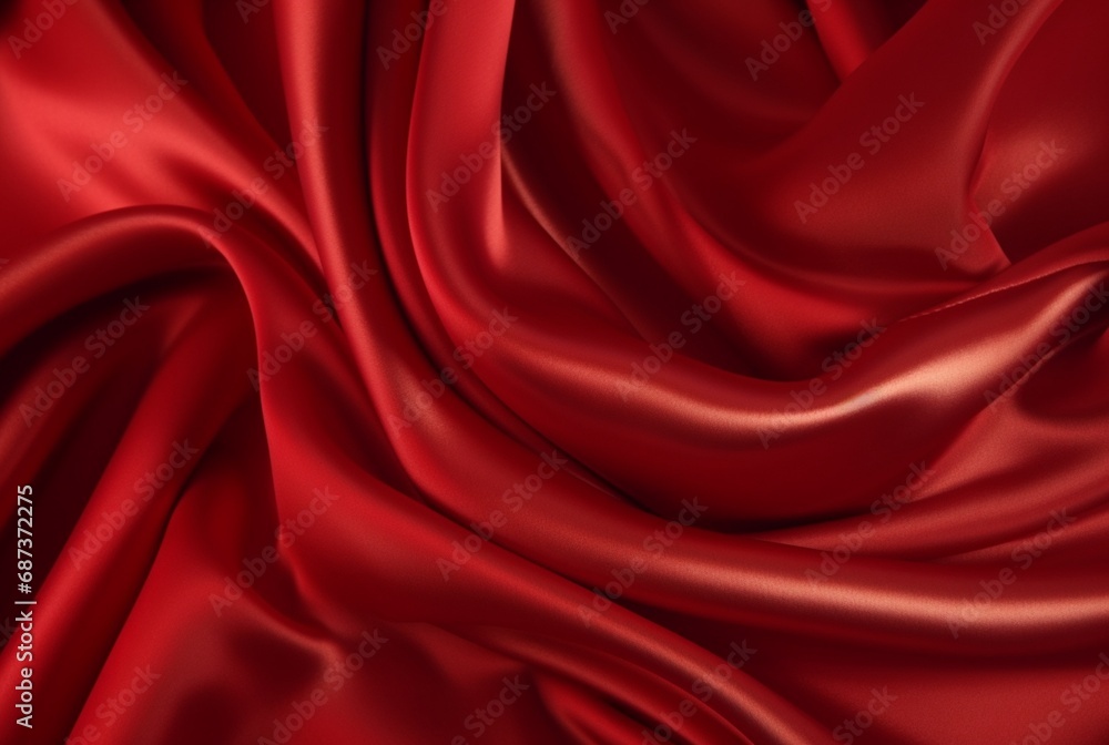 Obraz premium luxury red fabric texture background. generative ai