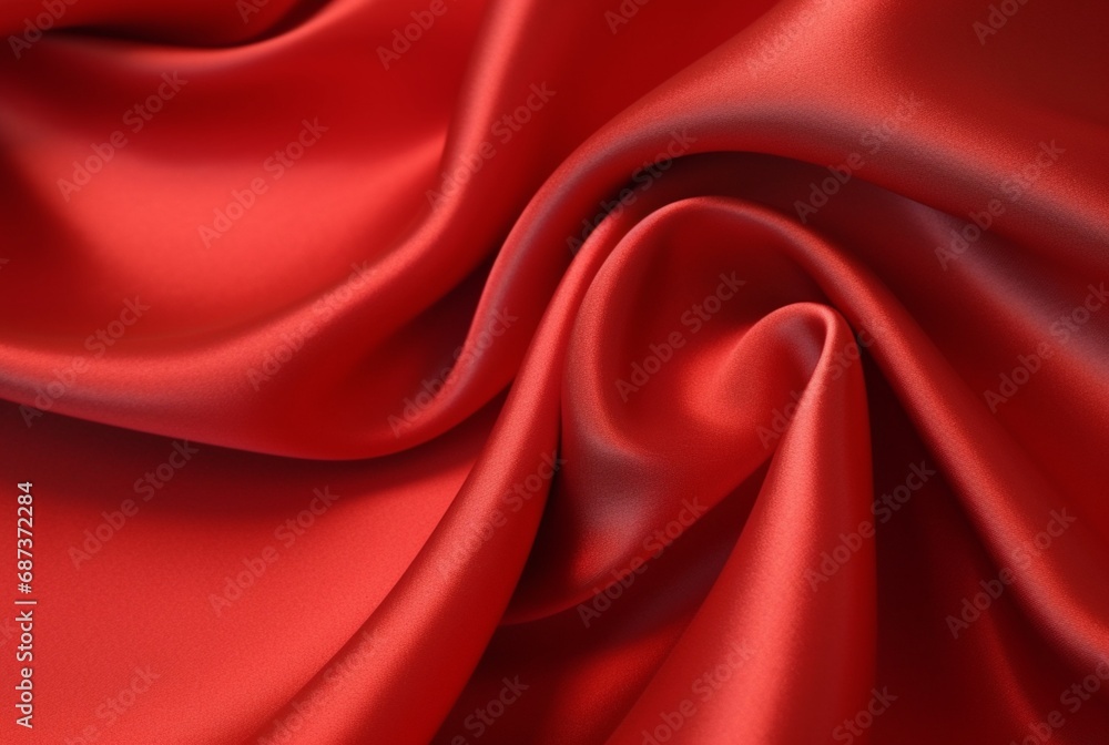 Obraz premium luxury red fabric texture background. generative ai