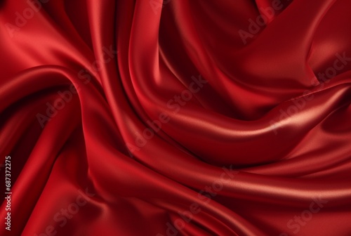 luxury red fabric texture background. generative ai