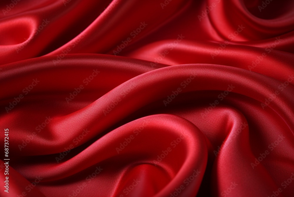 Obraz premium luxury red fabric texture background. generative ai