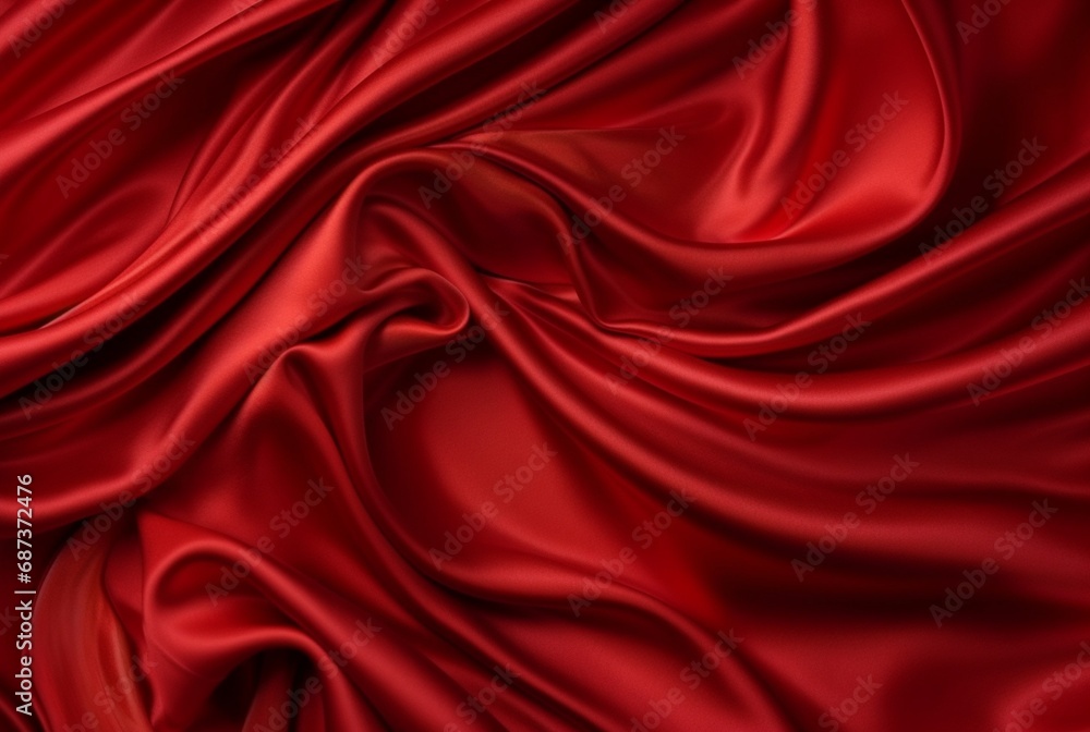 Obraz premium luxury red fabric texture background. generative ai