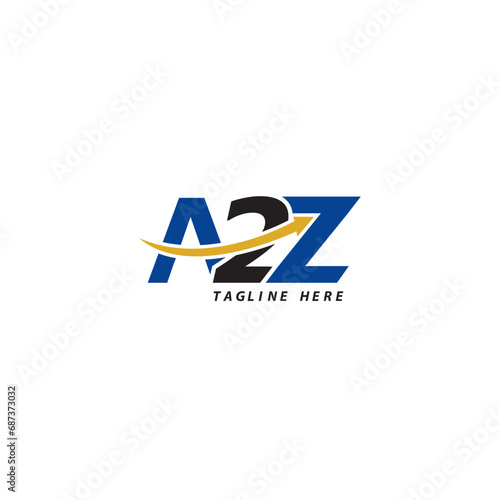 Free Download A2Z business logo modern minimalist clean blue and yellow arrow conceptual vector logo - GFXLoad