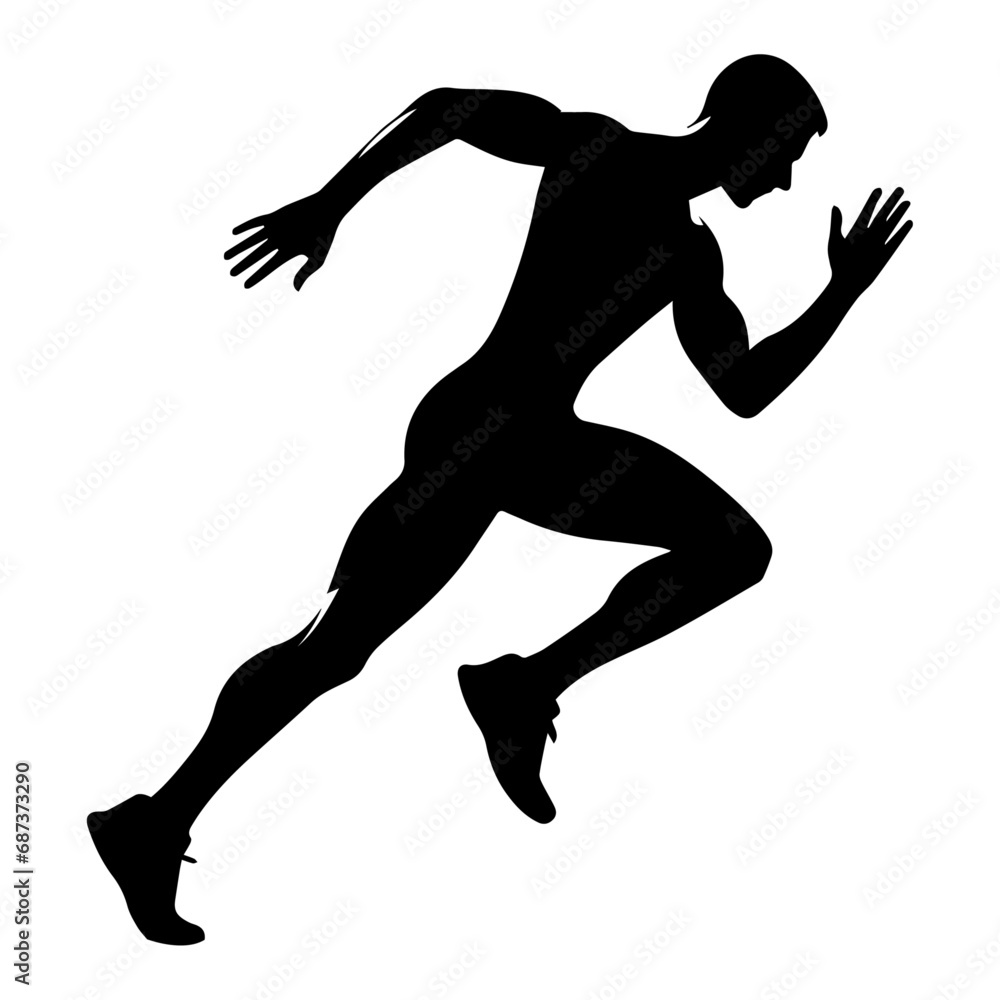 man run pose vector silhouette illustration man run pose vector silhouette illustration