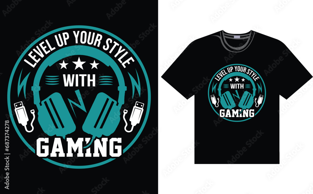 Gaming T shirt Design Vector file Gaming T shirt Design Vector file