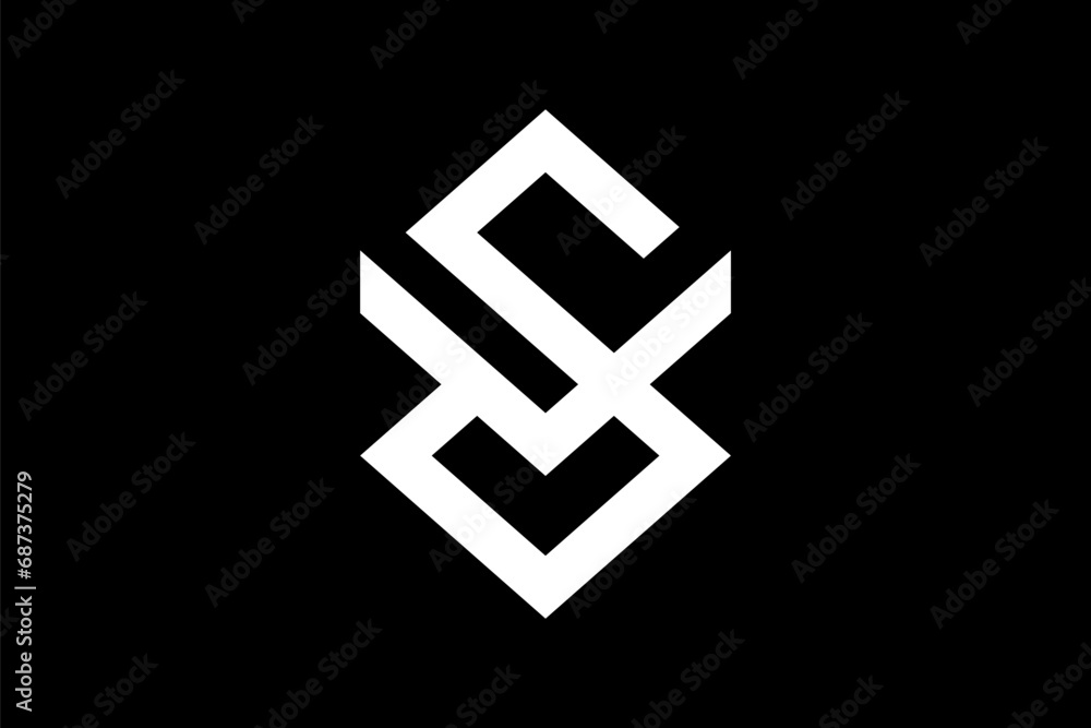 Initial sv letter logo design vs vector image Initial sv letter logo design vs vector image