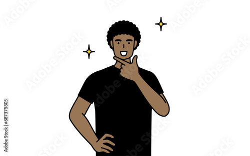 African-American man in a confident pose.