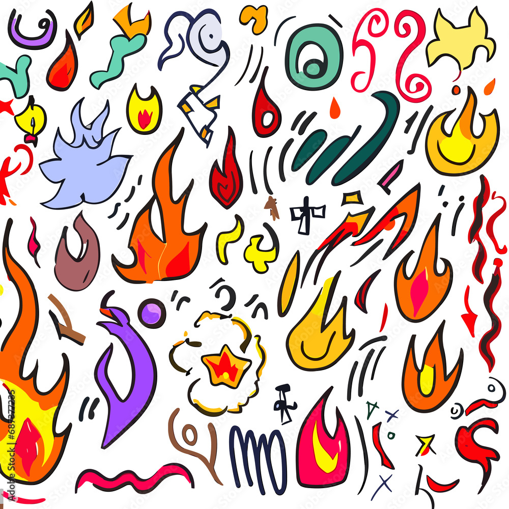 Experience the symphony of children's creativity as they draw various fire forms, turning embers into a visual ecstasy of patterns and lively depictions.