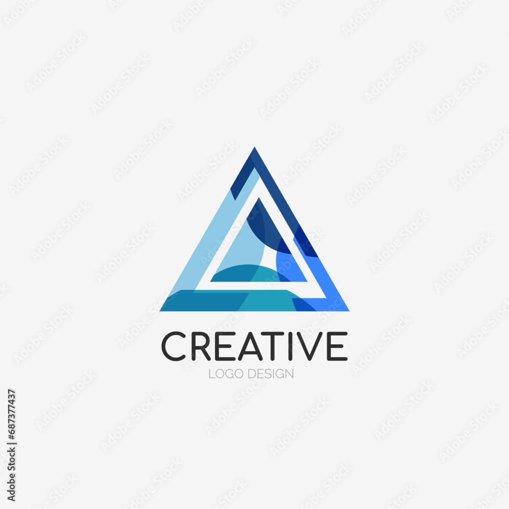 Triangle abstract logo, business emblem icon Triangle abstract logo, business emblem icon