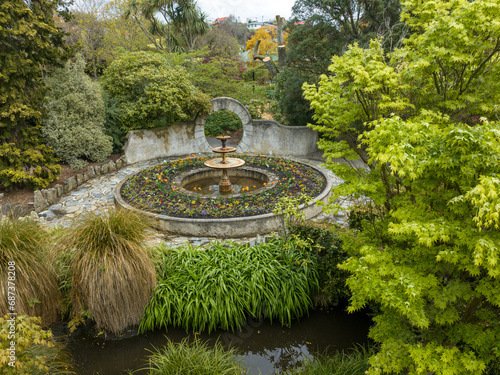 Fountain in the Oamaru Public Garden, Otago, New Zealand