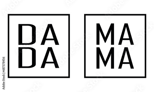 Mama Dada Vector and Clip Art