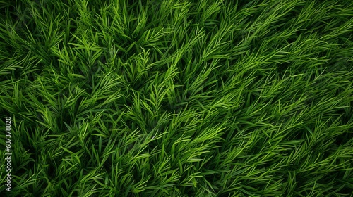 high angle view of green grass background