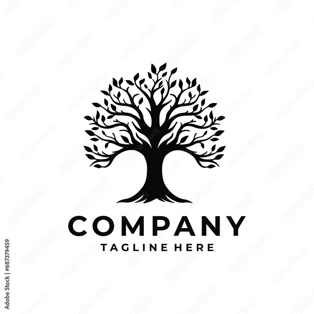 Obraz premium Tree logo template vector 