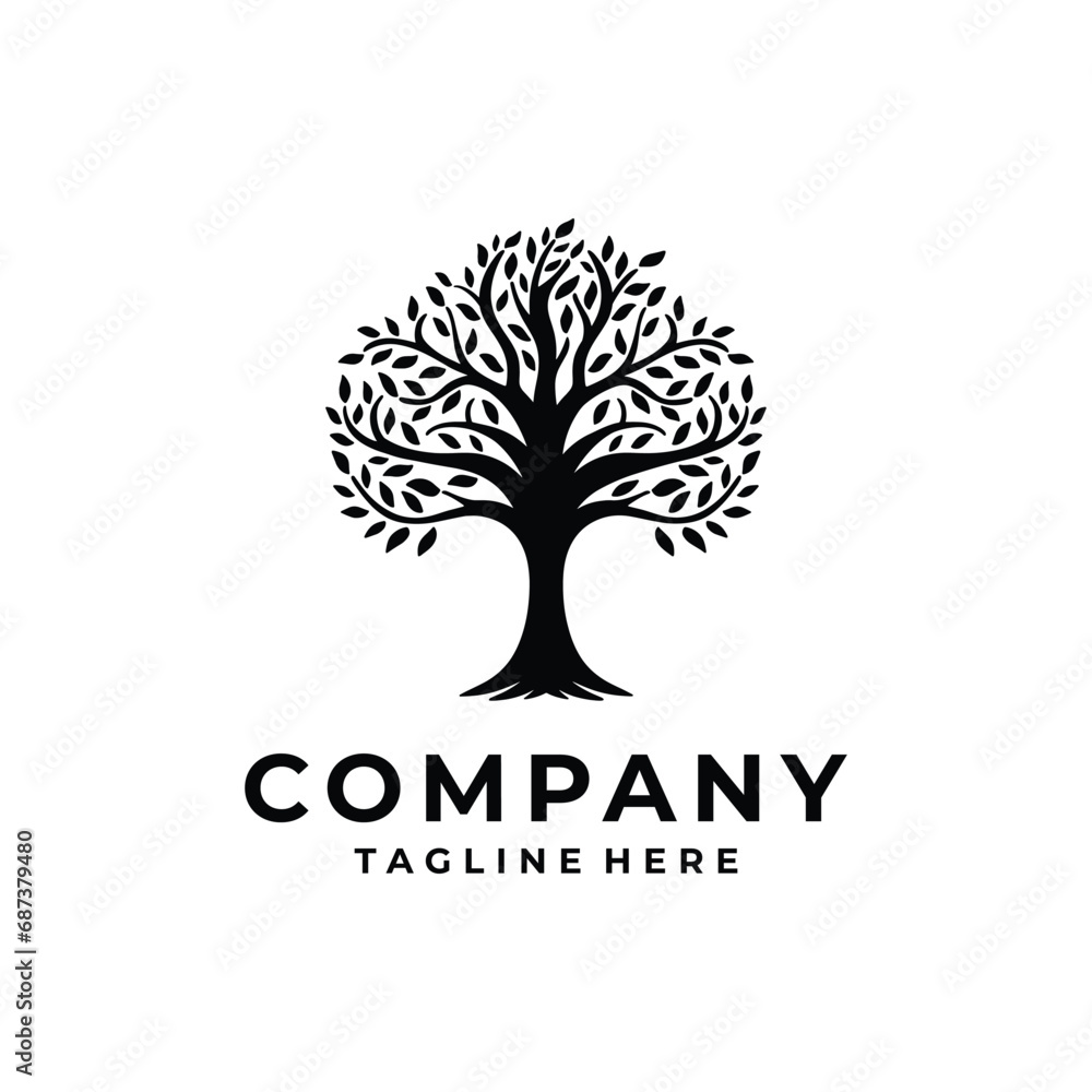 Obraz premium Tree logo template vector