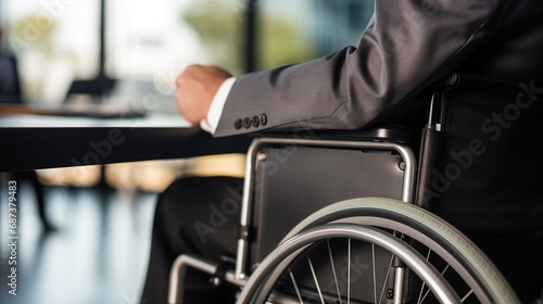 A Professional Man in a Wheelchair Wearing a Suit and Tie