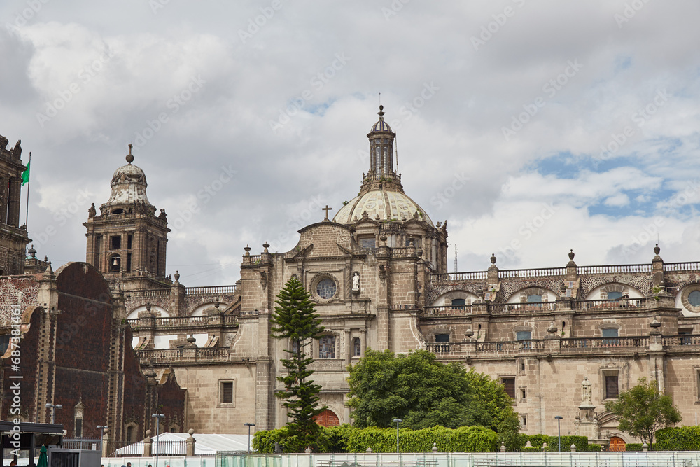 Obraz premium The ruins of Templo Mayor in Mexico City, once home to the most sacred Aztec pyramids and temples