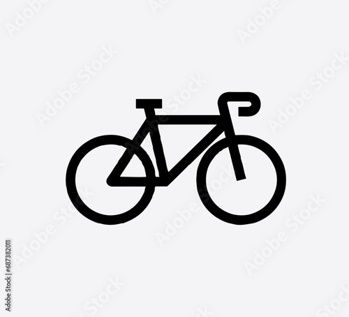 Desain logo bike hybrid modern. Bicycle logo design black and white