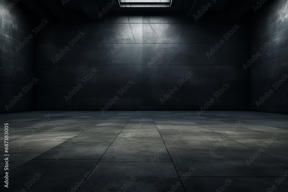 暗いコンクリートのテクスチャー背景。A dark concrete floor texture　Generative AI - obrazy, fototapety, plakaty 