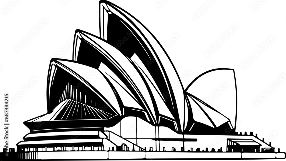 Naklejka premium Sydney Opera House outline
