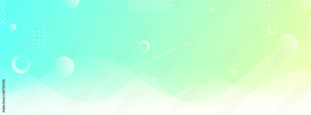Modern banner background. Soft color. Green and yellow gradation .Wave effect. Element mempgis Modern banner background. Soft color. Green and yellow gradation .Wave effect. Element mempgis
