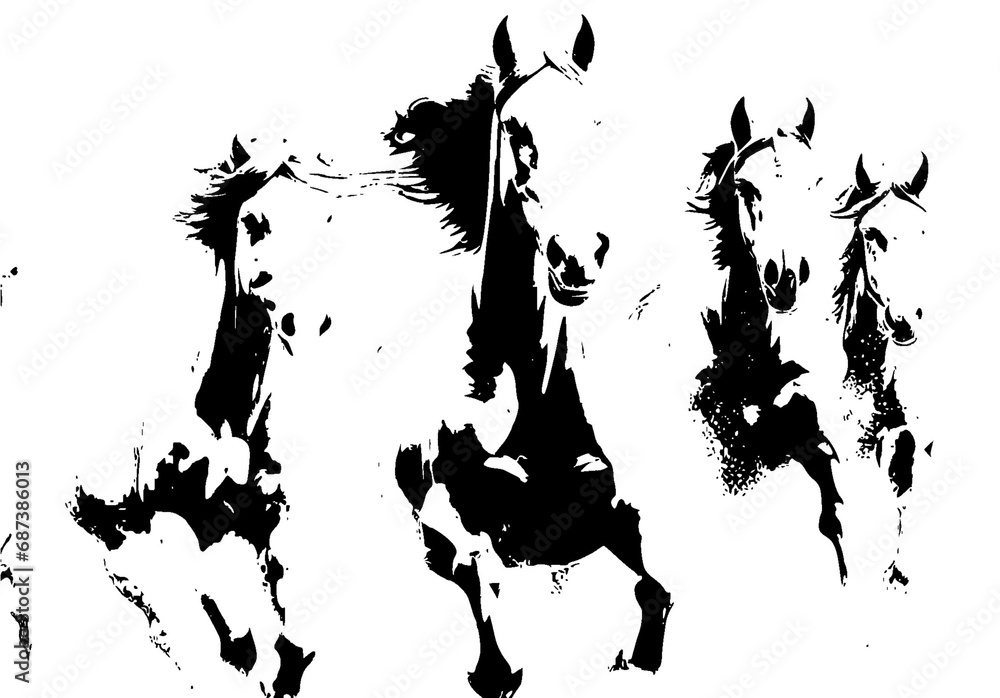 Obraz premium silhouette of a horse