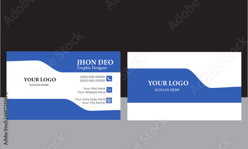 A modern Business card with a very clean design. made with a variety of guardian colors.