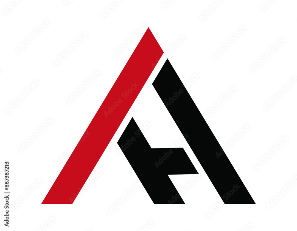 Red and black vector symbol Letter Logo with AH, Innovative Typography Vector Template Ideal for diverse industries such as business, sports, technology, fashion, digital. Red and black vector symbol Letter Logo with AH, Innovative Typography Vector Template Ideal for diverse industries such as business, sports, technology, fashion, digital.
