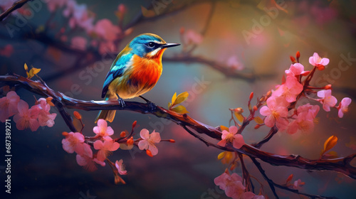 Spring colorful bird generative  © SvetlanaF.