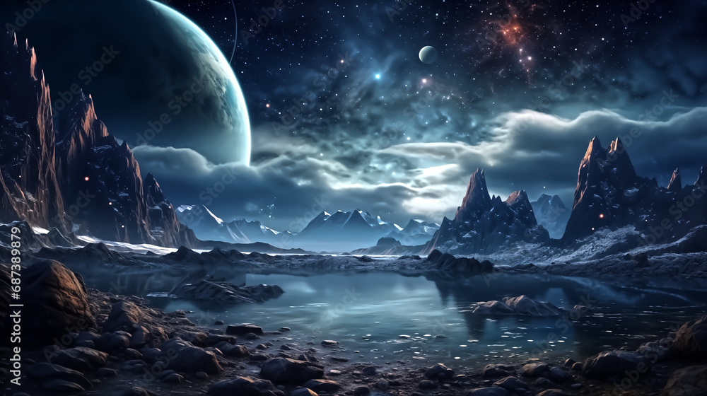 Wonders landscape of outer space