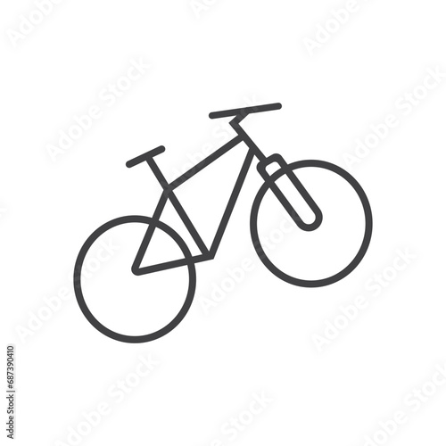 Bicycle. Bike icon vector. Cycling concept. Sign for bicycles path Isolated on white background. Trendy Flat style for graphic design, logo, Web site, social media, UI