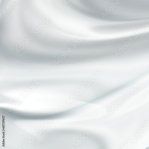Abstract gray curve gradient background. Soft light, empty studio, space effect. Veil, folds and haze, snow-white wallpaper. Illustration