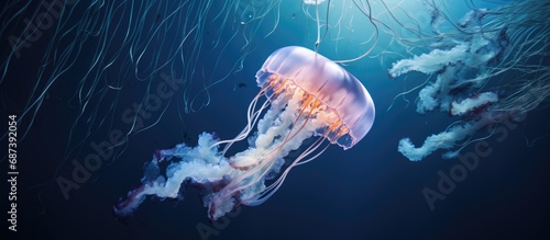 Submerged picture of jellyfish