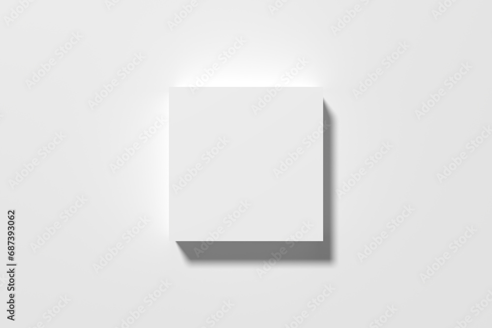 Top view of a white square podium or platform on white background. Mockup for product presentation or display. Top view of a white square podium or platform on white background. Mockup for product presentation or display.