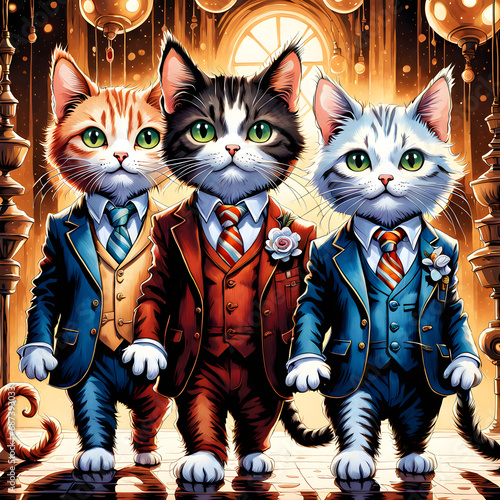 There is something about small and cute cats wearing smart suits that just makes them even more adorable. They look like they are ready to take on the world and conquer it with their cuteness. It is h