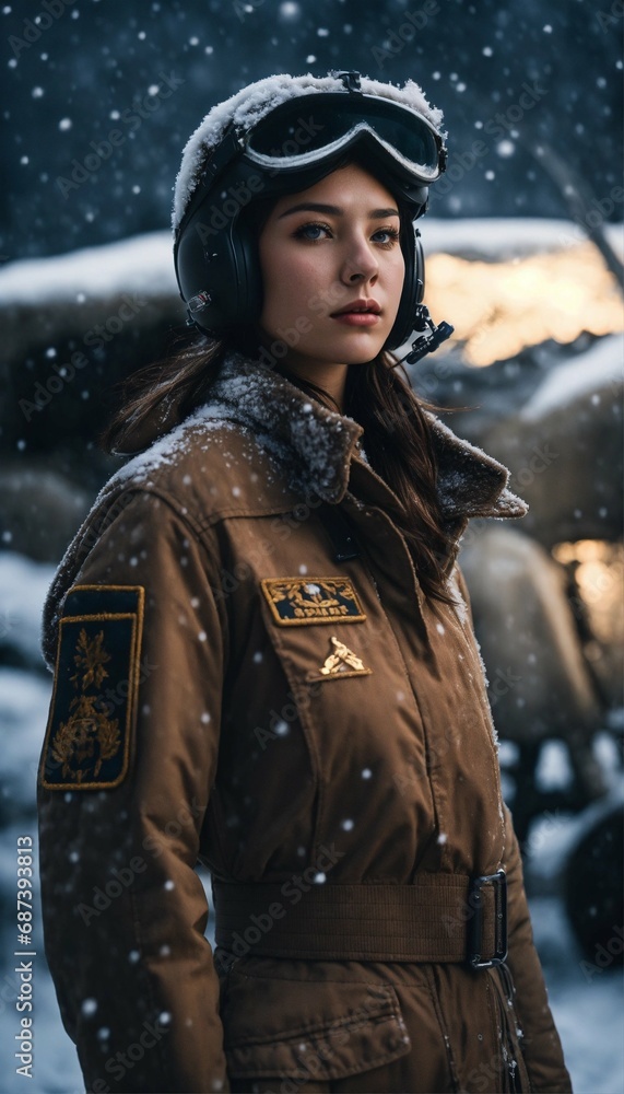 portrait of a woman in winter portrait of a woman in winter
