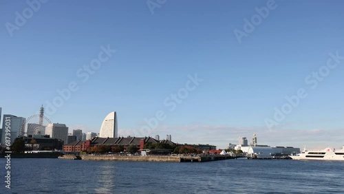 (神奈川県-風景タイムラプス)横浜赤レンガ倉庫周辺の風景７